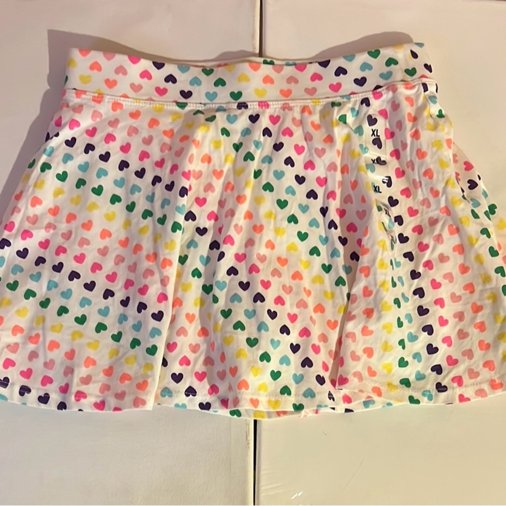 Colorful Heart Print big girls Skirt skort The Children's Place NWT